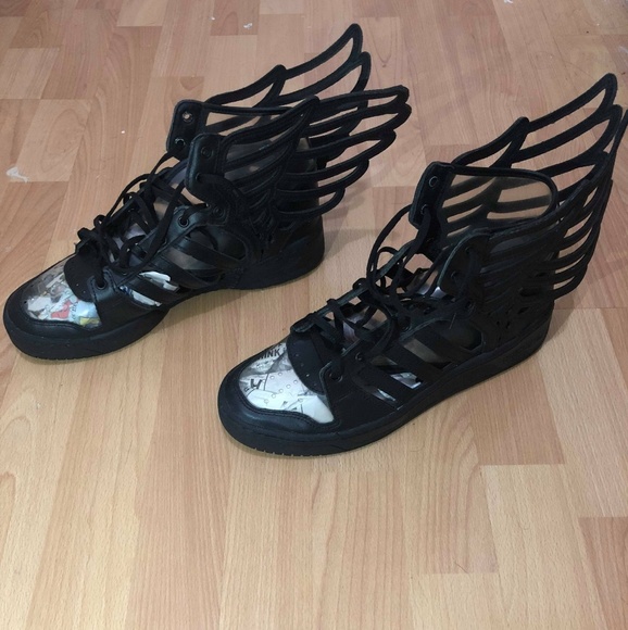 jeremy scott black wing shoes